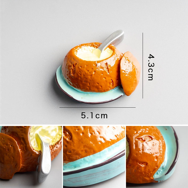 home decoration 3D food macarone coffee refrigerator paste magnetic Coffee cake kettle fridge magnet collection gifts