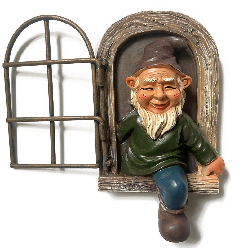 Garden Ornaments Dwarf Resin Crafts Gnome Statue Old Man Resin Ornaments